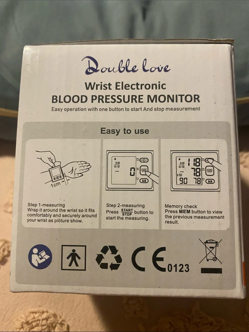 White Wrist Blood Pressure Monitor - Model U60B